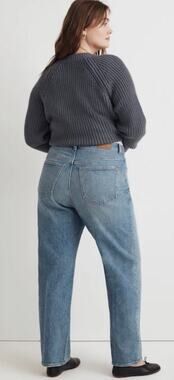 Madewell The Plus Curvy 90’s Straight Blue Jeans, size 14W, DM784, high-rise